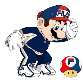 FILA卡通印花矢量图服装裁片烫图印花花型