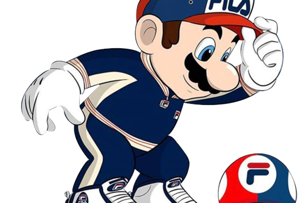 FILA卡通印花矢量图服装裁片烫图印花花型