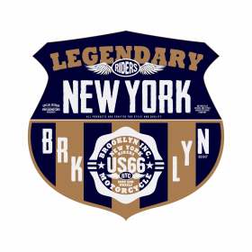 盾牌字母NEW YORK字母矢量图服装裁片烫图印花花型