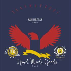 几何老鹰数字字母矢量图服装裁片烫图印花花型