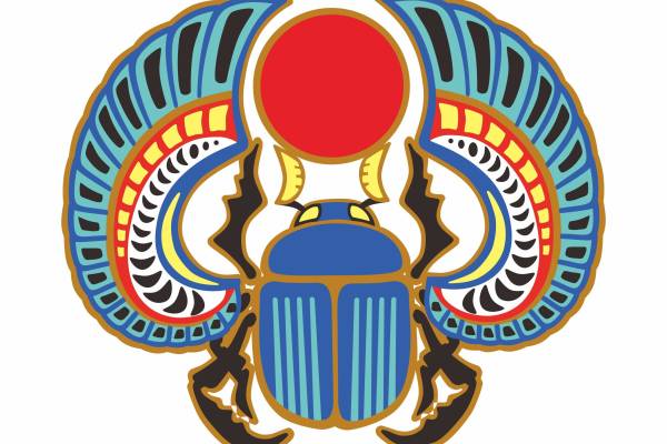 昆虫几何花纹圆形矢量图服装裁片烫图印花花型