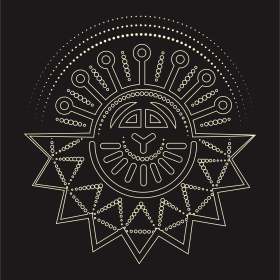 几何多边形圆圈矢量图服装裁片T恤烫图印花花型