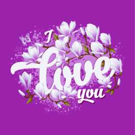 字母蝴蝶花卉矢量图服装裁片T恤烫图印花花型