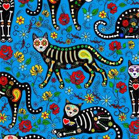 几何植物花卉动物猫咪花型矢量图服装面料数码印花花型