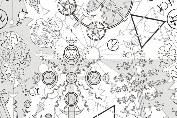 几何多边形矢量图服装面料数码印花花型