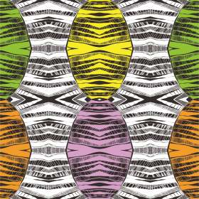 黑白多彩几何矢量图服装面料数码印花花型