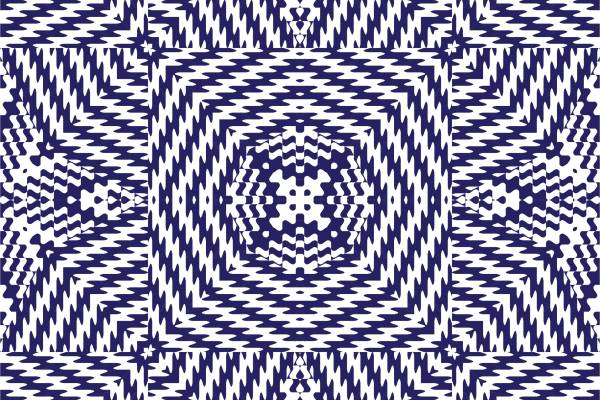 蓝色几何马赛克花纹矢量图服装面料数码印花花型