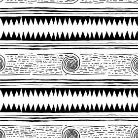 黑白几何图案矢量图服装面料数码印花花型