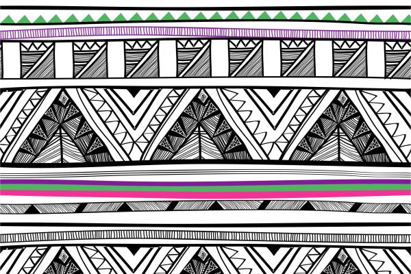 多边形几何三角形矢量图服装数码印花花型