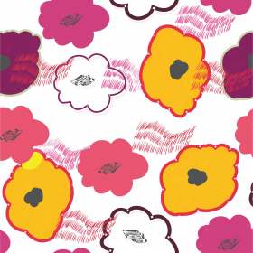 几何手绘花朵矢量图服装面料数码印花花型