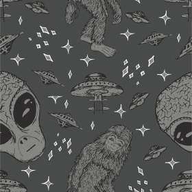 星球大战外星人飞碟矢量图服装面料数码印花花型