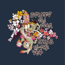 卡通植物花卉字母龙形矢量图服装裁片T恤烫图印花花型