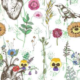 几何花卉飞鸟矢量图服装面料数码印花花型素材