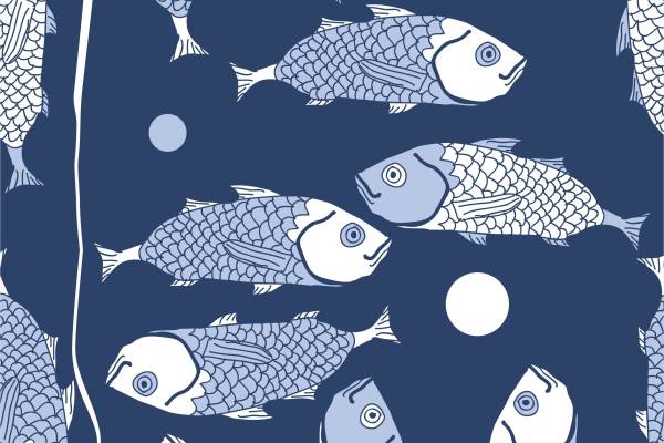 鱼类矢量图服装印花素材数码印花花型