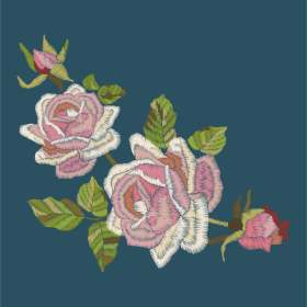 几何粉色牡丹花矢量图服装裁片T恤烫图花型素材