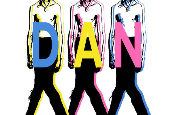 荧光多彩人物字母矢量图服装裁片T恤烫图印花素材