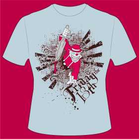 几何卡通小丑条纹字母矢量图服装裁片T恤烫图印花花型素材