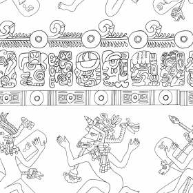 几何花纹玛雅文化矢量图服装面料数码印花花型素材