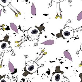 卡通几何图形帽子矢量图服装面料数码印花花型素材