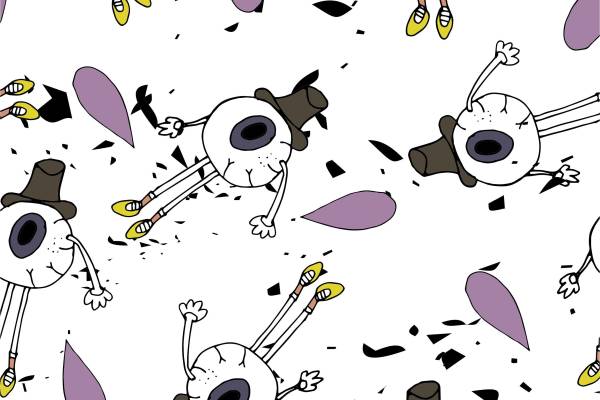 卡通几何图形帽子矢量图服装面料数码印花花型素材