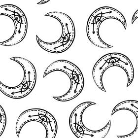 几何图案月亮矢量图服装面料数码印花花型素材