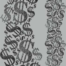 几何字母钱币符号矢量图服装面料数码印花花型素材