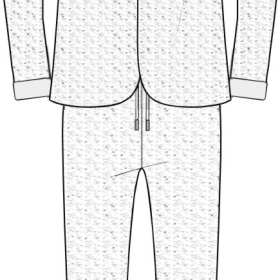 男士休闲西装套装设计矢量图