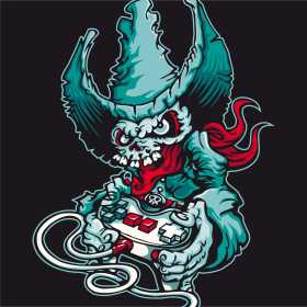 几何帽子僵尸游戏机矢量图服装裁片T恤烫图印花花型素材