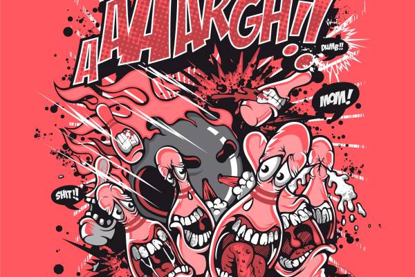 卡通字母动物图案矢量图服装裁片T恤烫图印花花型素材