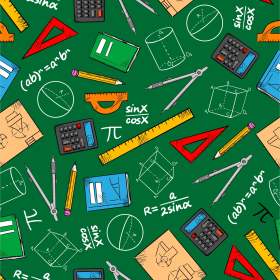 几何数学计算器尺子圆规矢量图服装数码印花花型素材