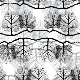 几何植物叶子松针矢量图服装数码印花花型素材