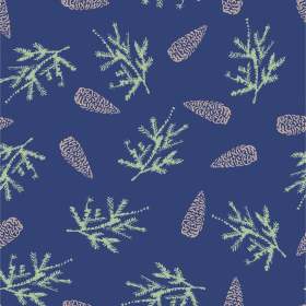 几何植物松果矢量图服装数码印花花型素材