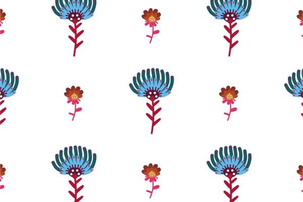 花卉植物花朵矢量图服装面料数码印花花型素材