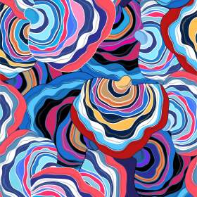 几何多彩线条矢量图服装面料数码印花花型素材