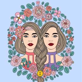 女士人物植物花卉矢量图服装裁片T恤烫图印花花型素材