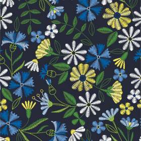 植物小碎花矢量图服装面料数码印花花型素材