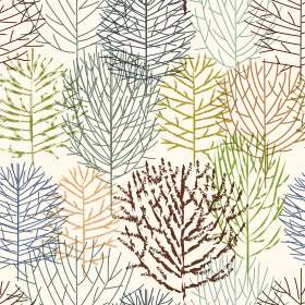 几何条纹植物叶子矢量图服装面料数码印花花型素材