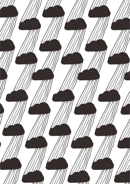 几何条纹云朵拼接矢量图服装面料数码印花花型素材