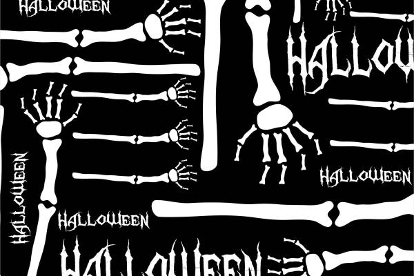 几何骷髅字母矢量图服装面料数码印花花型素材