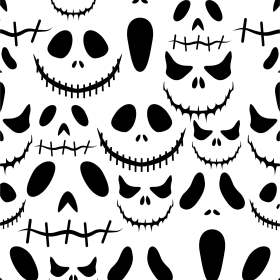 骷髅头矢量图服装面料数码印花花型素材