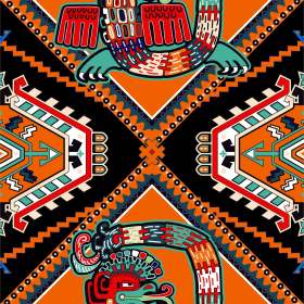 几何图案拼接花纹龙形矢量图服装面料数码印花花型素材