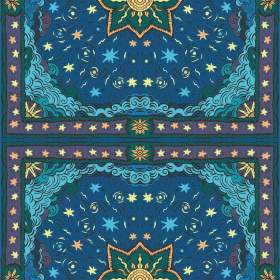 几何星星花纹拼接矢量图服装面料数码印花花型素材