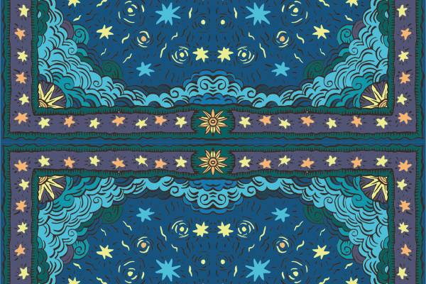 几何星星花纹拼接矢量图服装面料数码印花花型素材