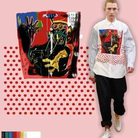 几何抽象涂鸦矢量图服装裁片T恤烫图印花花型素材