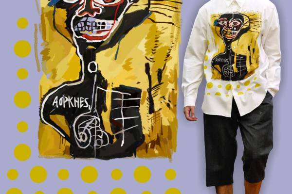 抽象人物涂鸦矢量图服装裁片T恤烫图印花花型素材