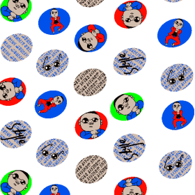 几何圆圈江南style矢量图服装面料水印数码印花金昌花型素材