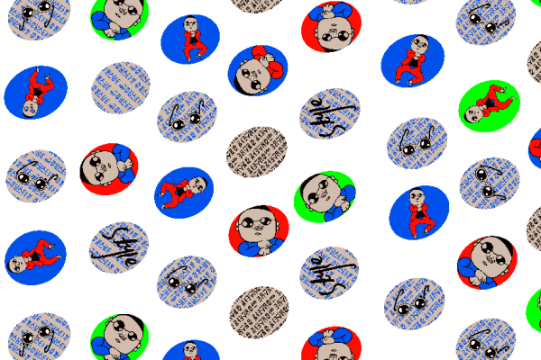 几何圆圈江南style矢量图服装面料水印数码印花金昌花型素材