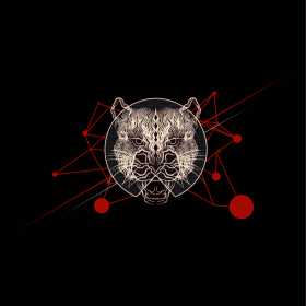 豹子几何线条圆圈矢量图服装裁片T恤烫图印花花型素材