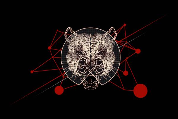 豹子几何线条圆圈矢量图服装裁片T恤烫图印花花型素材