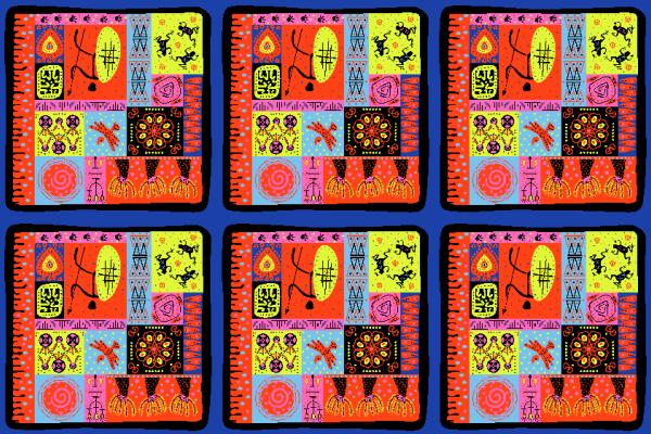 几何民族拼接风矢量图服装纺织面料水印数码印花金昌花型素材